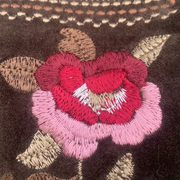 Embroidered long coat brown floral Nygard Collection - Picture 7 of 16